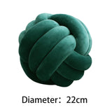Maxbell Round Knot Ball Pillow Round Photography Props for Home Decoration 22cm Green