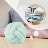 Maxbell Round Knot Ball Pillow Round Photography Props for Home Decoration 22cm Light Green