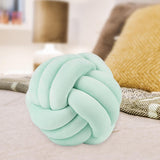 Maxbell Round Knot Ball Pillow Round Photography Props for Home Decoration 22cm Light Green