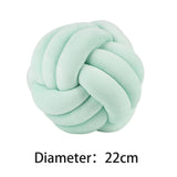 Maxbell Round Knot Ball Pillow Round Photography Props for Home Decoration 22cm Light Green