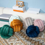 Maxbell Round Knot Ball Pillow Round Photography Props for Home Decoration 22cm Light Green