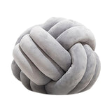 Maxbell Round Knot Ball Pillow Round Photography Props for Home Decoration 22cm Light Gray