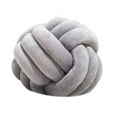Maxbell Round Knot Ball Pillow Round Photography Props for Home Decoration 22cm Light Gray