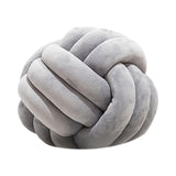 Maxbell Round Knot Ball Pillow Round Photography Props for Home Decoration 22cm Light Gray