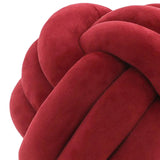 Maxbell Round Knot Ball Pillow Round Photography Props for Home Decoration 22cm Red