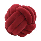 Maxbell Round Knot Ball Pillow Round Photography Props for Home Decoration 22cm Red