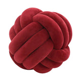 Maxbell Round Knot Ball Pillow Round Photography Props for Home Decoration 22cm Red