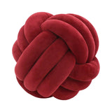 Maxbell Round Knot Ball Pillow Round Photography Props for Home Decoration 22cm Red