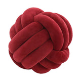 Maxbell Round Knot Ball Pillow Round Photography Props for Home Decoration 22cm Red