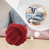 Maxbell Round Knot Ball Pillow Round Photography Props for Home Decoration 22cm Red