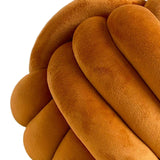 Maxbell Round Knot Ball Pillow Round Photography Props for Home Decoration 22cm Caramel