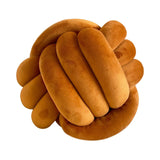 Maxbell Round Knot Ball Pillow Round Photography Props for Home Decoration 22cm Caramel