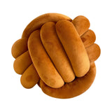 Maxbell Round Knot Ball Pillow Round Photography Props for Home Decoration 22cm Caramel