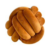 Maxbell Round Knot Ball Pillow Round Photography Props for Home Decoration 22cm Caramel