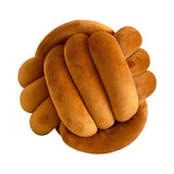 Maxbell Round Knot Ball Pillow Round Photography Props for Home Decoration 22cm Caramel