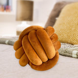 Maxbell Round Knot Ball Pillow Round Photography Props for Home Decoration 22cm Caramel