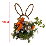 Maxbell Easter Wreath Artificial Flower Garland Ornament for Farmhouse Porch Decor