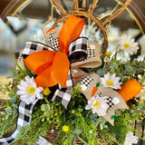 Maxbell Easter Wreath Artificial Flower Garland Ornament for Farmhouse Porch Decor
