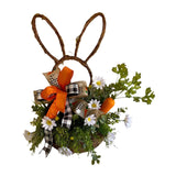 Maxbell Easter Wreath Artificial Flower Garland Ornament for Farmhouse Porch Decor
