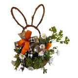Maxbell Easter Wreath Artificial Flower Garland Ornament for Farmhouse Porch Decor