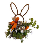 Maxbell Easter Wreath Artificial Flower Garland Ornament for Farmhouse Porch Decor