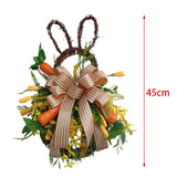 Maxbell Large Easter Rabbit Wreath Decor Front Door Wall Hanging Welcome Garland