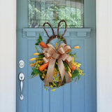 Maxbell Large Easter Rabbit Wreath Decor Front Door Wall Hanging Welcome Garland