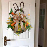 Maxbell Large Easter Rabbit Wreath Decor Front Door Wall Hanging Welcome Garland