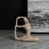 Maxbell 3Pcs Yoga Pose Statue Figurine Housewarming Indoor Yoga Figure Sculpture