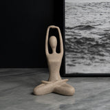 Maxbell 3Pcs Yoga Pose Statue Figurine Housewarming Indoor Yoga Figure Sculpture