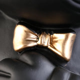 Maxbell Chic Resin French Bulldog Statue 2 Metal Trays with Glasses Home Decor Black