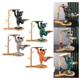 Maxbell Dog Statue Storage Tray Display Ornament for Entrance Restaurant Decor Black