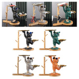 Maxbell Dog Statue Storage Tray Display Ornament for Entrance Restaurant Decor Black