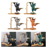 Maxbell Dog Statue Storage Tray Display Ornament for Entrance Restaurant Decor Black