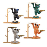 Maxbell Dog Statue Storage Tray Display Ornament for Entrance Restaurant Decor Black