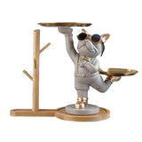 Maxbell Dog Statue Storage Tray Display Ornament for Entrance Restaurant Decor Beige