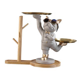Maxbell Dog Statue Storage Tray Display Ornament for Entrance Restaurant Decor Beige