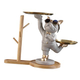 Maxbell Dog Statue Storage Tray Display Ornament for Entrance Restaurant Decor Beige