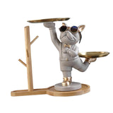 Maxbell Dog Statue Storage Tray Display Ornament for Entrance Restaurant Decor Beige