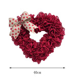 Maxbell 15.75'' Valentines Day Wreath Wall Hanging Heart Wreath for Easter Decor