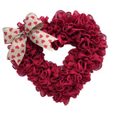 Maxbell 15.75'' Valentines Day Wreath Wall Hanging Heart Wreath for Easter Decor