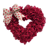 Maxbell 15.75'' Valentines Day Wreath Wall Hanging Heart Wreath for Easter Decor