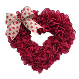 Maxbell 15.75'' Valentines Day Wreath Wall Hanging Heart Wreath for Easter Decor