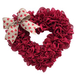 Maxbell 15.75'' Valentines Day Wreath Wall Hanging Heart Wreath for Easter Decor