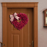 Maxbell 15.75'' Valentines Day Wreath Wall Hanging Heart Wreath for Easter Decor