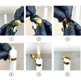 Maxbell 4Pcs Metal Automatic Candle Snuffer for Bedroom Home Candle Accessories Aureate