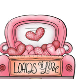 Maxbell Valentine's Door Hanging Decoration Backdrop Wall Decor for Yard Couple Car with Heart