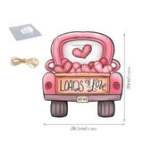 Maxbell Valentine's Door Hanging Decoration Backdrop Wall Decor for Yard Couple Car with Heart