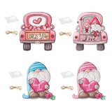 Maxbell Valentine's Door Hanging Decoration Backdrop Wall Decor for Yard Couple Car with Heart