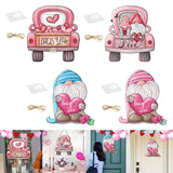 Maxbell Valentine's Door Hanging Decoration Backdrop Wall Decor for Yard Couple Car with Heart